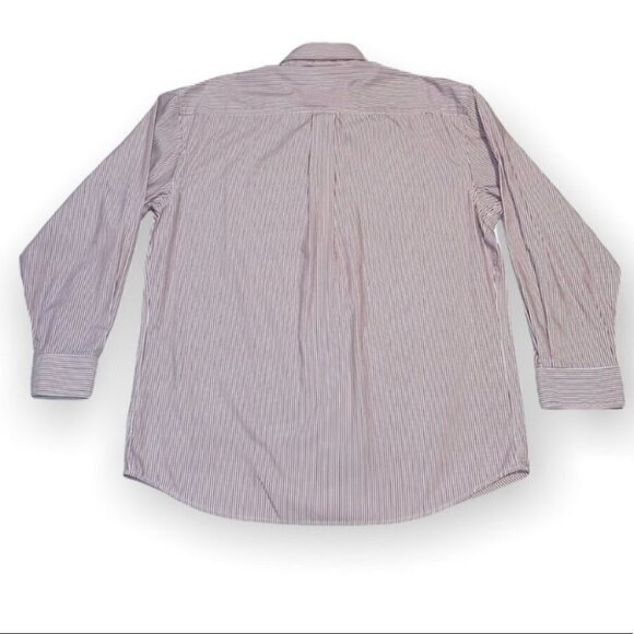 𝅺van Heusen white/red stripe button down shirt US Neck size 16.5 32x33 - Picture 6 of 10